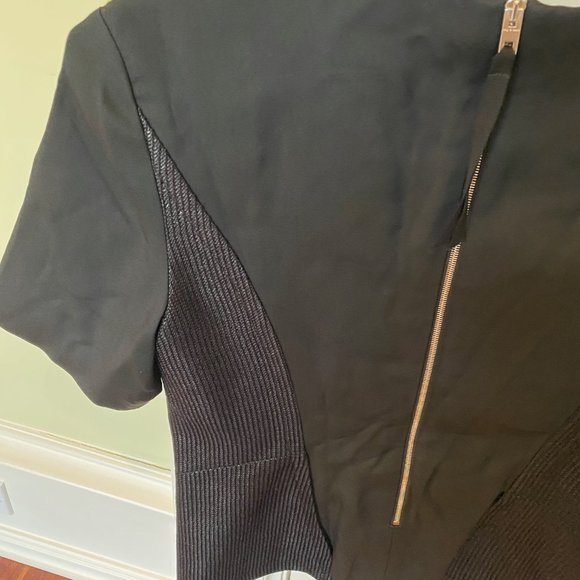 rag & bone textured top black with gold zip - Picture 4 of 6